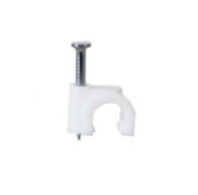 Grapas para cable coaxial blancas