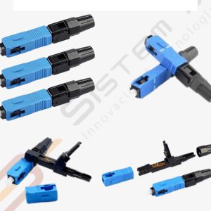 Conector mecanico con rosca sc upc azul