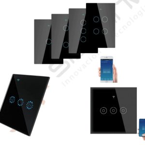 Interruptor inteligente con panel de vidrio wifi bluetooth con app smart life Amazon Google Home