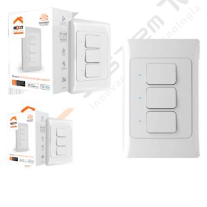 Interruptor Smart Nexxt 3 circuitos compatible con Alexa