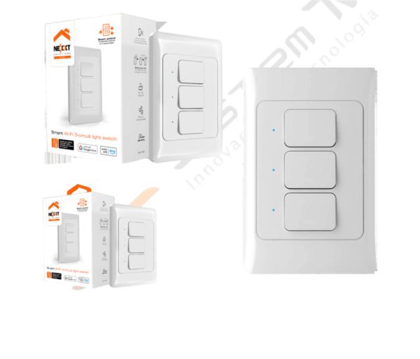 Interruptor Smart Nexxt 3 circuitos compatible con Alexa