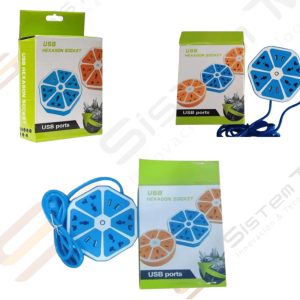 regulador De 5 Tomas Mas Puertos Usb Varios Colores
