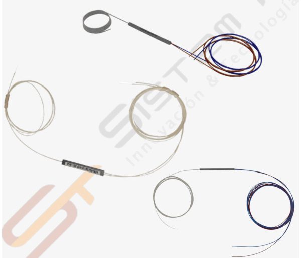 Splitter divisor óptico 1x2 20-80 para fusion sin conectores