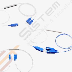 Splitter optico plc 1x2 monomodo sc-upc azul balanceado