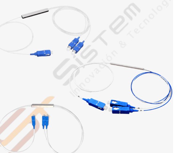 Splitter optico plc 1x2 monomodo sc-upc azul balanceado